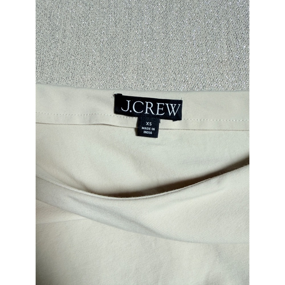 J. Crew Sz XS Off-the-Shoulder stretch cotton-blend in Ecru - Picture 2 of 5